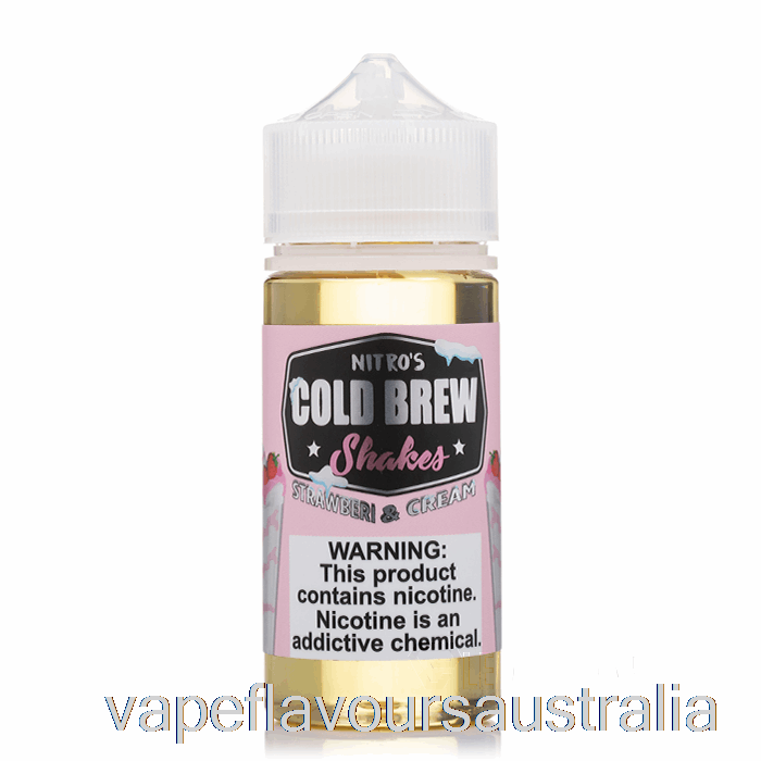 Vape Flavours Australia Strawberi and Cream - Nitros Cold Brew - 100mL 3mg